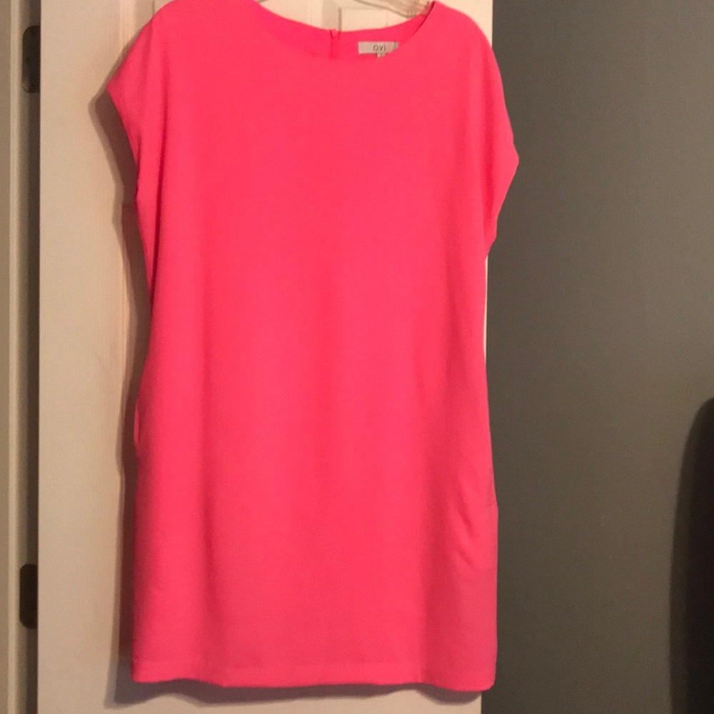 Neon pink dress